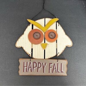 DanDee Welcome Fall Wooden Owl Hanging Wall Door Decor